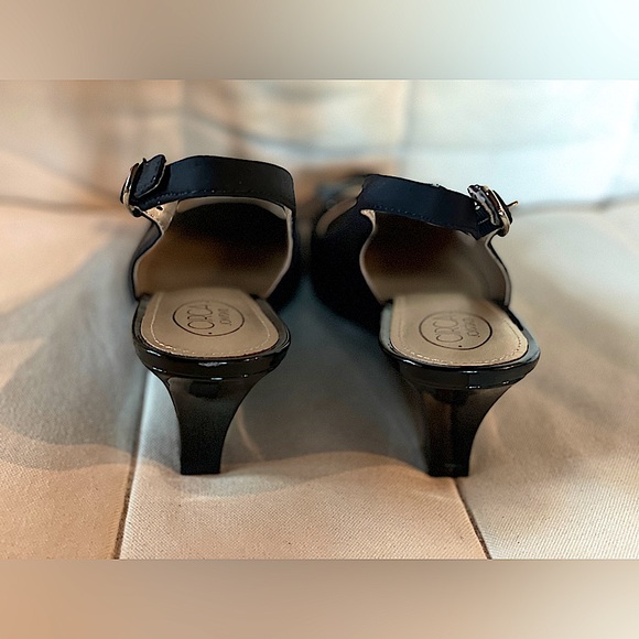 Joan & David Women's Black Manni Suede Loafer Wedges - Picture 4 of 6